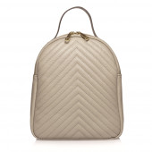 Rucsac dama din piele naturala DiAmanti Tommaso Taupe Deschis